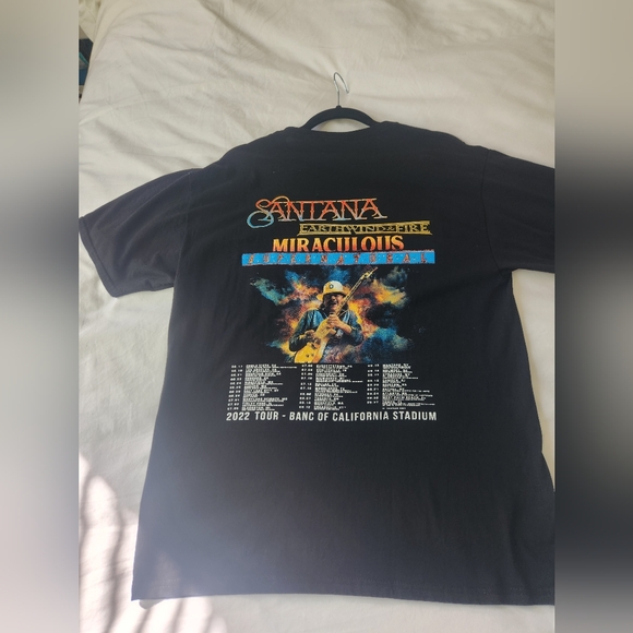 Santana 2022 Miraculous Supernatural Tour Concert Graphic T-Shirt Mens Large - Picture 9 of 11